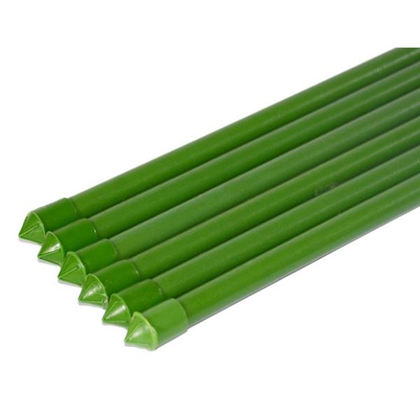 11mm 1500mm PE Plastic Coated Green Metal Garden Plant Stakes