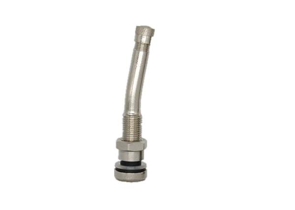 Metal Cap Bolt In Valve Stem Brass Truck Rubber Grommet Seal 70MS Bend 7°