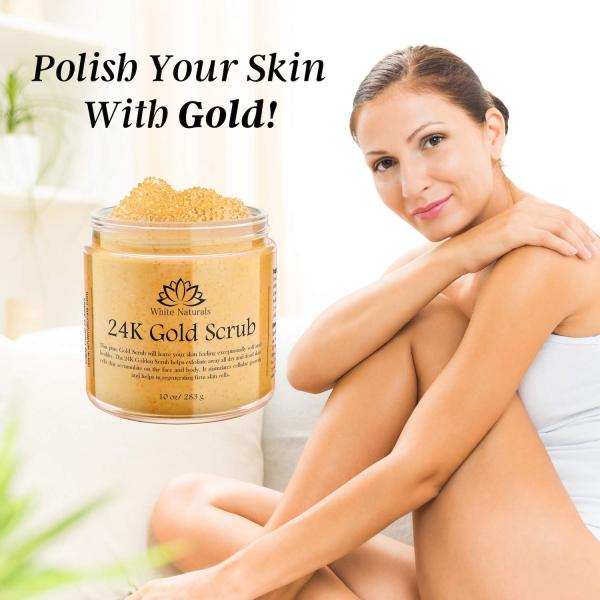 250g Vegan 24k Gold Scrub Cream Moisturizing And Exfoliating Body