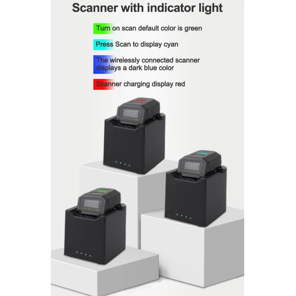 Wireless Finger Ring Scanner 2D QR Code Reader Mini Barcode Scanner for Inventory Management