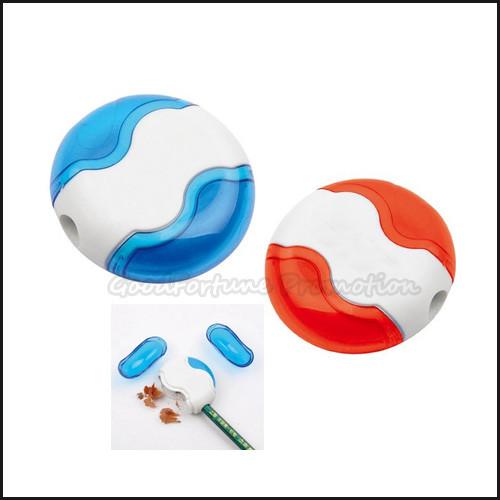 Hot sale printed logo advertising Round Eco Abs roll pencil sharpener with eraser gift