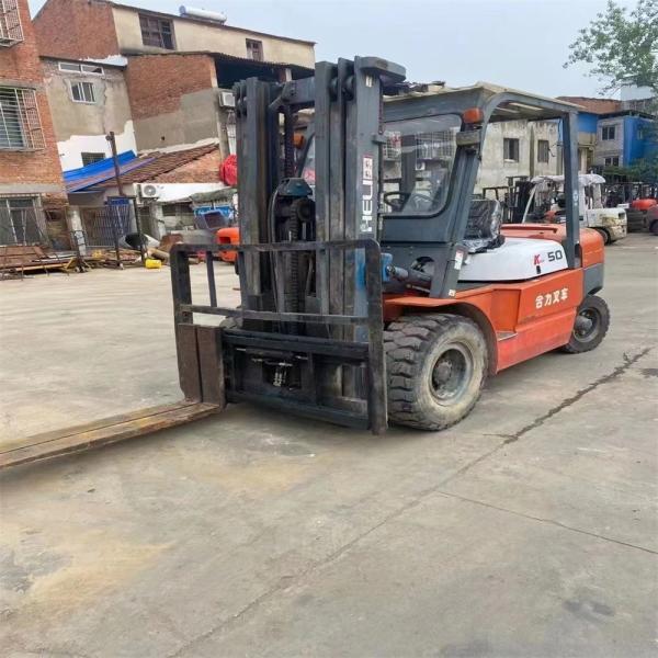 K50 5 Ton Diesel Forklift Heli Used Forklift Truck with 0-2000 Working Hours