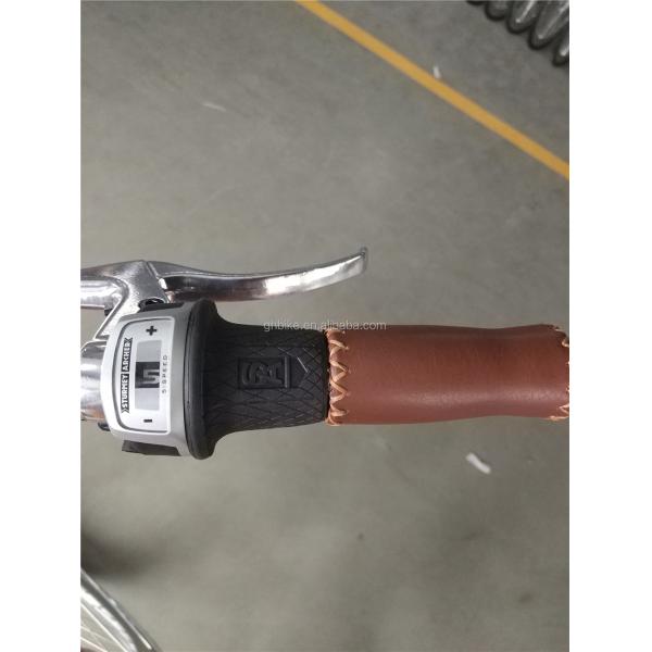 Vintage Lady Bike with Basket Red Color Low Step Through Hybrid 5 Speed Comfort Cruiser