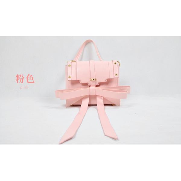 2016 new bow shoulder bag Messenger female European and American fashion pure color pu handbag