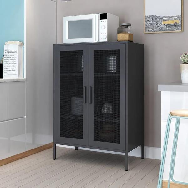 Steel Metal Living Room Dining Room Sideboard Storage Cabinet Modern
