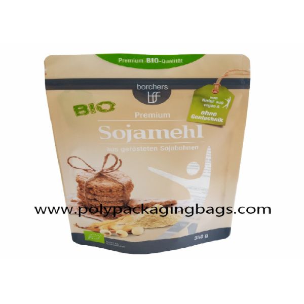 Gravure Printing Resealable Aluminum Foil Ziplock Bags Stand Up Pouches