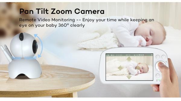 Full HD Baby Monitor with Pan-Tilt Night Vision and Two-Way Audio