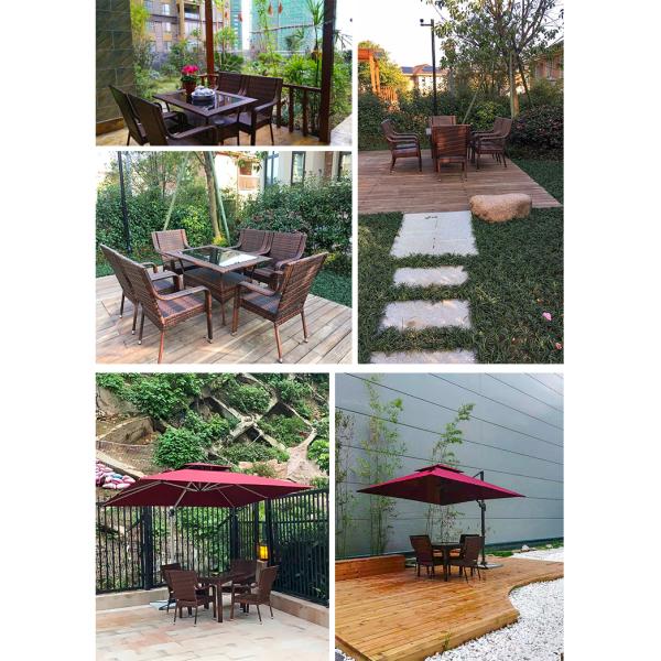 UV Resistant Fabric Outdoor Rattan Armchair For Household Wicker Arm Chair