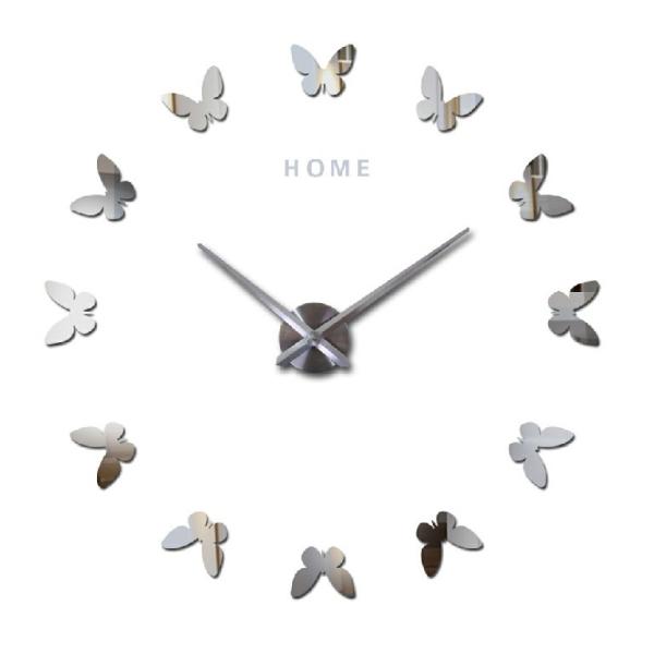 Romantic Butterfly Large Elegant Wall Clocks Decor Mirror Wall Stickers Modern Wall Clock