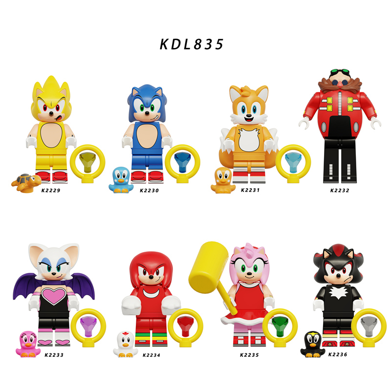 Sonic The Hedgehog Building Blocks Minifigures