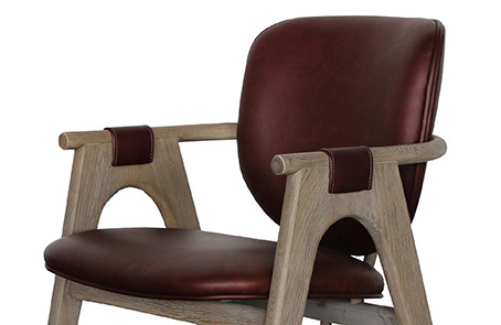Home Solid Wood Upholstered Dining Chairs Leather Dustproof Mid Century Solid Wood Chair