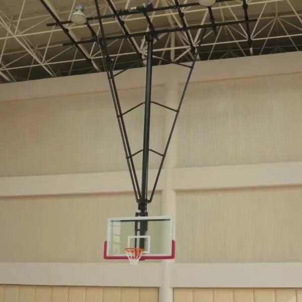 Professional Standard Indoor Ceiling Mount Suspended Basketball Backboard goal Hoop System