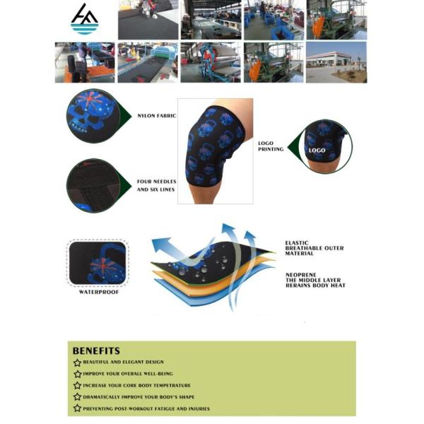 Fitness Soft Neoprene Knee Sleeve / High Stretch Sports Neoprene Knee Brace