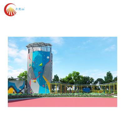 Outdoor Rock Lead Climbing Wall Panels Fiberglass Big Wall Bouldering