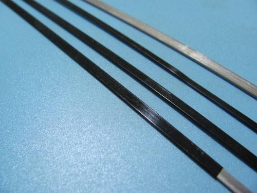 Flat Stainless Steel 2.00mm 7.00mm Wiper Blade Wire Black Coating