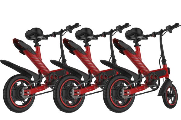 36V 10AH Foldable Electric Bike , Long Range Lightest Electric Folding Bike