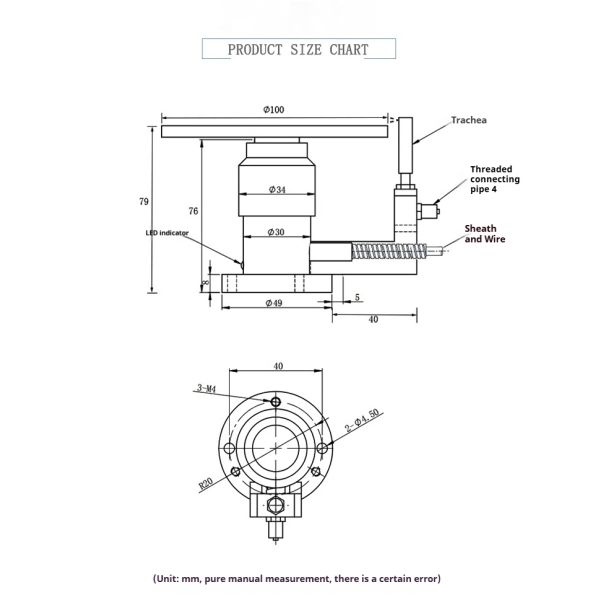RH-100 High Precision 100 mm Diameter CNC Tool Setter Z Axis Presetter for Large CNC Machining Centers