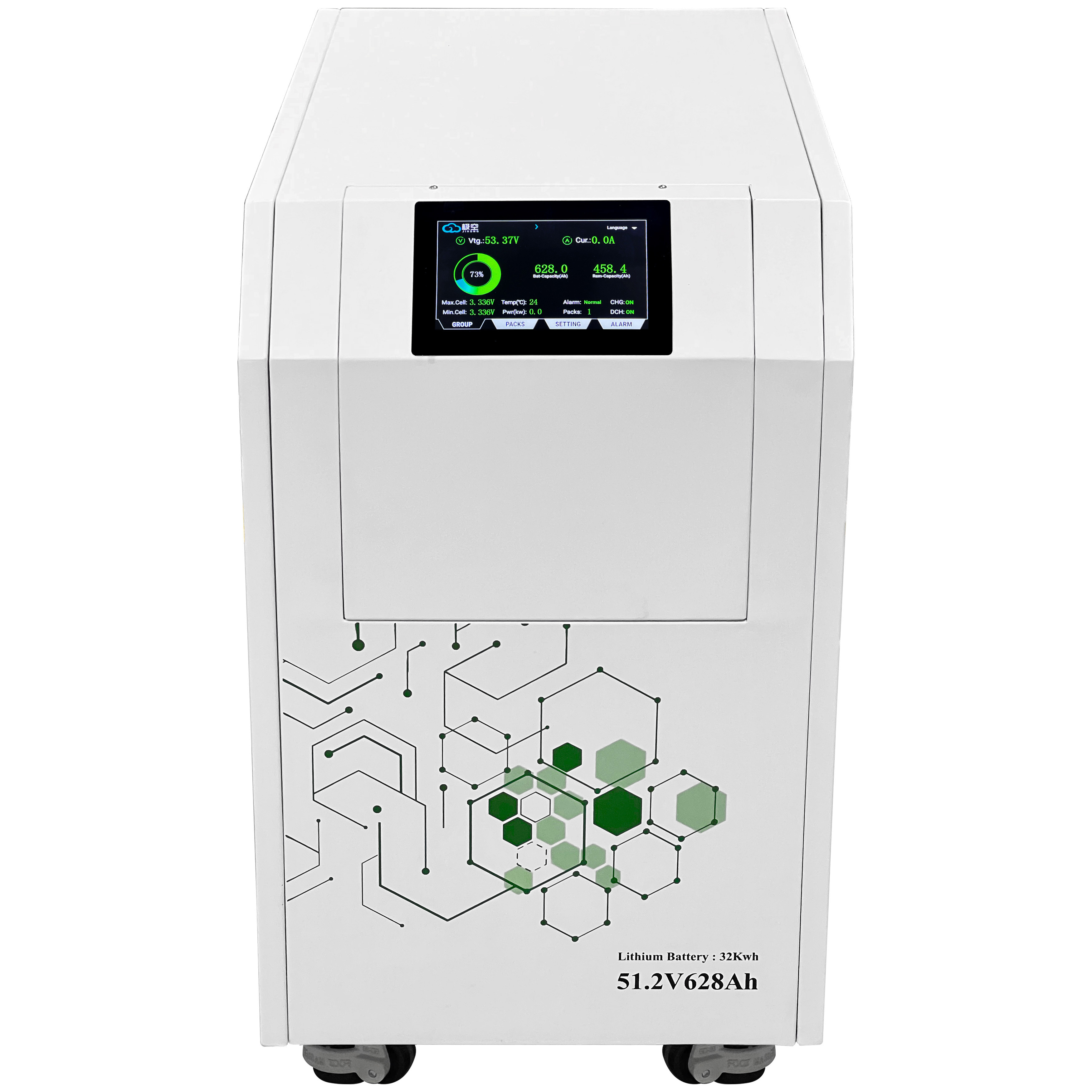Wheeled Mobile 32KWh Lithium Battery 51.2V628Ah 10000 Cycles Off Grid Solar Storage Battery