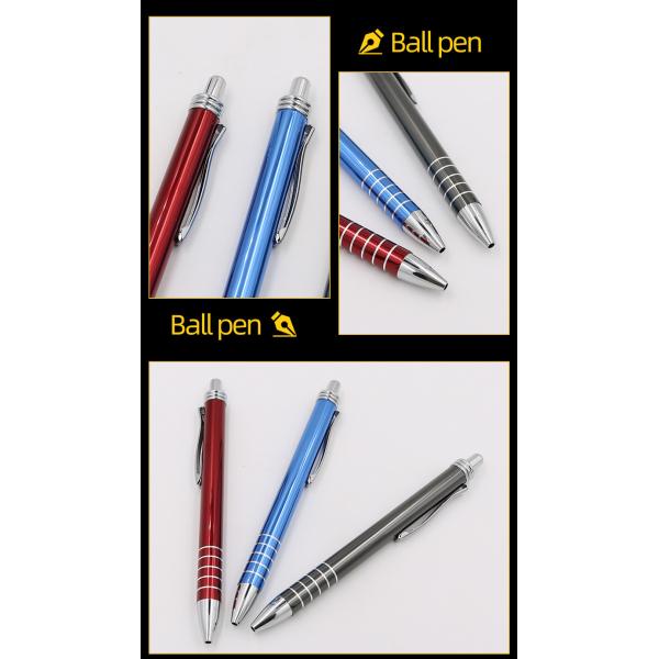 Professional Aluminum Ball Pen School Stationary 1.0mm Retractable Ballpoint Pen