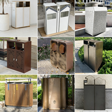 Premium Rust Resistant Stainless Steel Custom Trash Can with Non-slip Rubber Feet and Easy to Clean Design for Municipal Streets and Parks