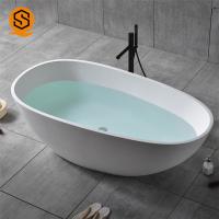 Réparable ovale de baignoire artificielle portative de pierre facilement