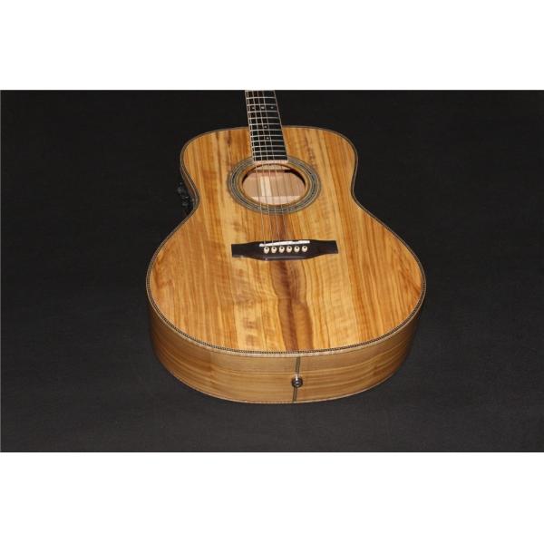 AAAA all Solid imported olive wood OM body custom guitar acoustic electric guitar