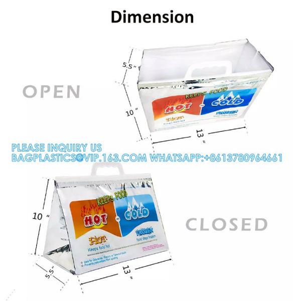 Hot And Cold Insulated Bags For Food Delivery, Grocery Shopping Bags, Food Storage Hot And Frozen Food For Travel