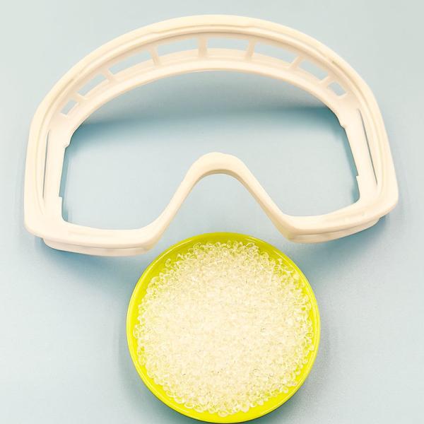 TPU raw material is for swimming goggles, with moderate hardness: Shore 65A-85A, soft and comfortable, skin-friendly, elastic, resistant to hydrolysis and corrosion