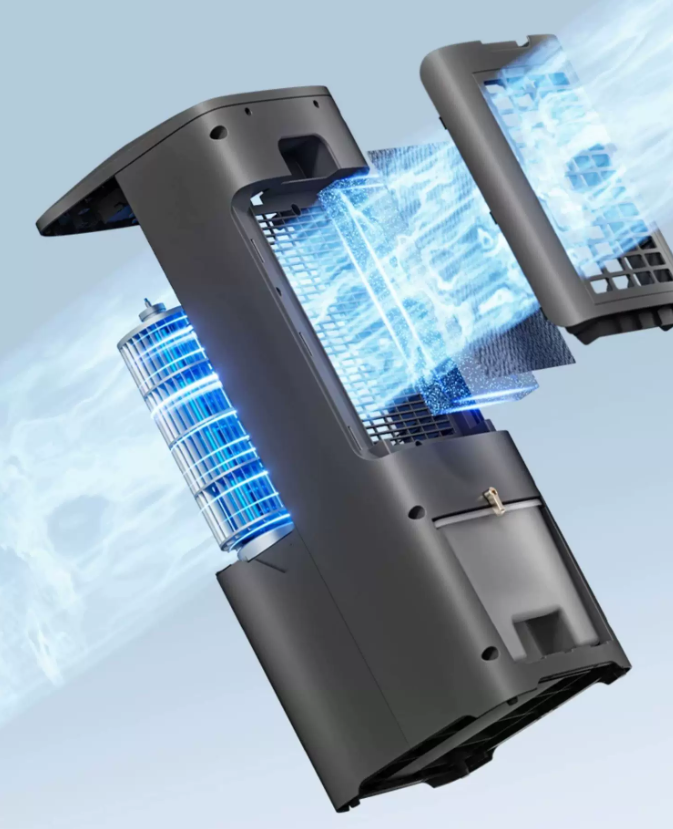 Household Water-Cooling Mobile Air Cooler Fan - Portable Evaporative Air Cooler