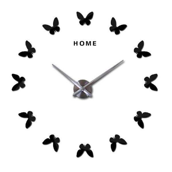 Romantic Butterfly Large Elegant Wall Clocks Decor Mirror Wall Stickers Modern Wall Clock