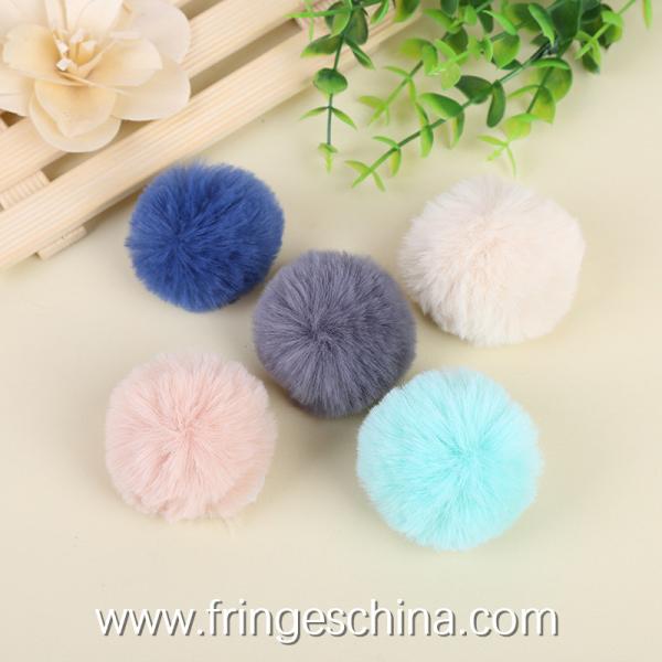Wholesale Colorful Fake Rabbit Fur DIY Pom Pom Ball For Handbag Costume Decoration