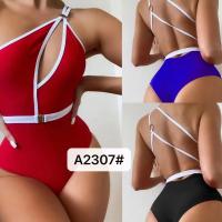 Type élevé de Mlle Hard Wearing The de taille de maillot de bain de dames de couleur solide d'approvisionnement direct d'une seule pièce d'usine nouveau