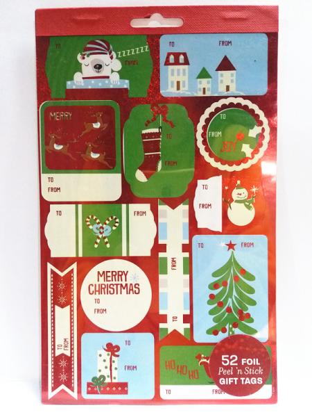 Christmas Sticker Printing White Paper Board Sheet Holiday Decoration