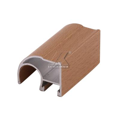 Stable Wood Grain Aluminium Wardrobe Extrusions Bright Color T8 Temper