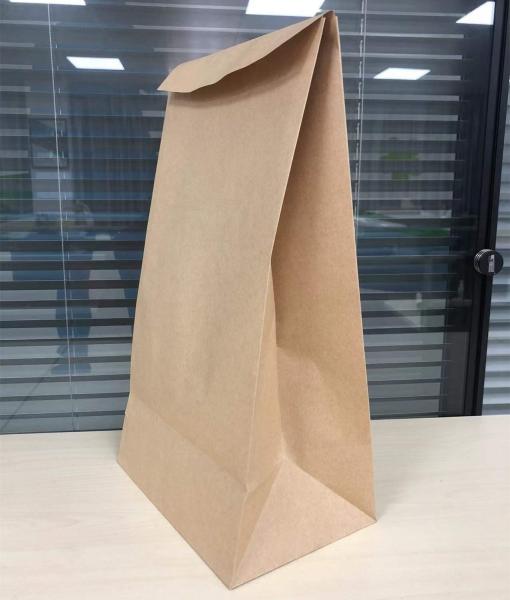 Recyclable Sealed Paper Food Delivery Bags With Adhesive Tape Takeaway Paper Bags