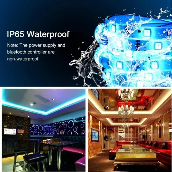 Регулируемая яркость 12В RGBIC светодиодные фонари IP65 водонепроницаемая самоклеющаяся