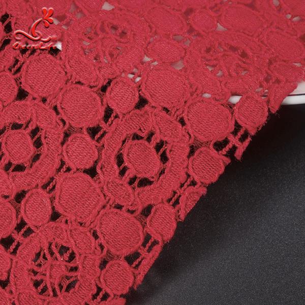 Ткань шнурка оптового нового дизайна африканская французская красная для одежды