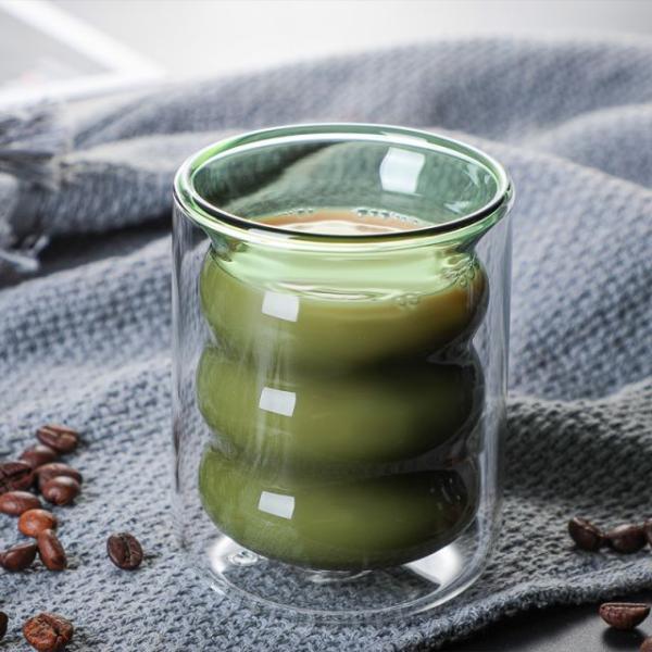 6oz Hot Selling High Borosilicate Handle Heat Resistant Double Wall Clear Coffee Glass