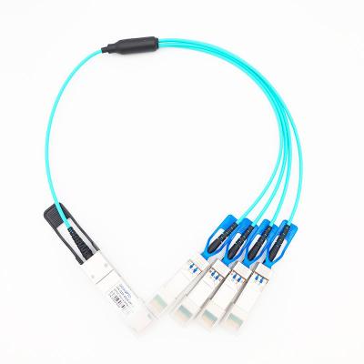 Parallel Breakout Active Optical Cable 100G QSFP28 To 4x25G SFP28 Fan Out AOC