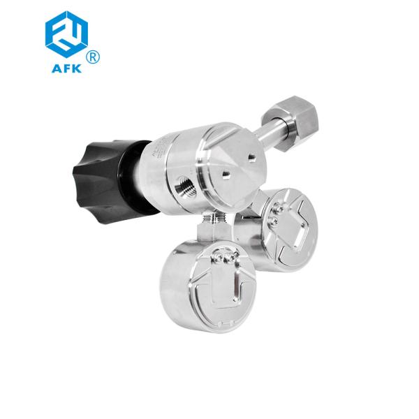 Single diaphragms Stainless Steel Nitrogen Regulator vacuum With Inlet CGA540 Cylinder