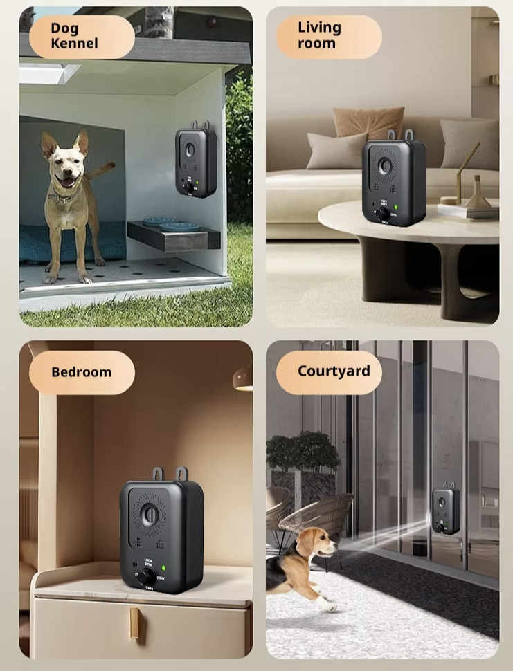 Ultrasonic Electronic Intelligent Rechargeable Plastic Dog Repellent Barking Control 20+ Hours Battery Life Portable Outdoor