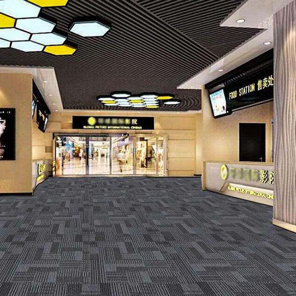 Multi-Level Construction Modern Style Gray Carpet Tile for Theatre Performance Space