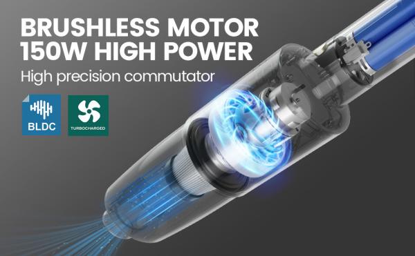 Durable YANTU V51 Handheld Vacuum Cleaner with 15000PA Suction Power and Metal Filter