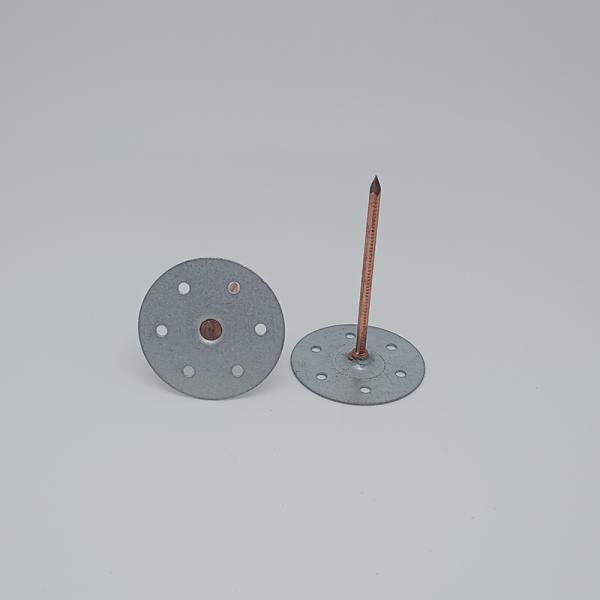 Smooth Shank Self Adhesive Insulation Hangers Perforated Steel Welding Insulation Pins 44 holes