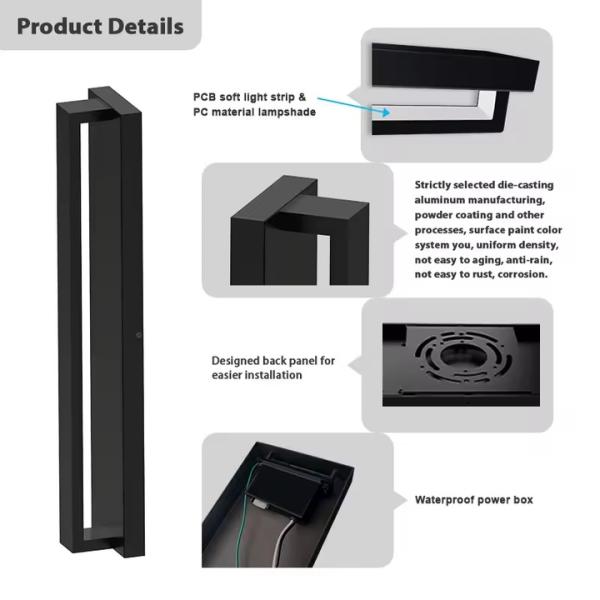 IP65 Waterproof RGB LED Wall Lamp For Garden Landscape Corner Decorative
