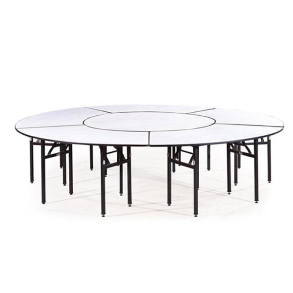 Plywood Crescent Banquet Folding Table And Chairs Arc Shaped Corner 6ft 8 Ft