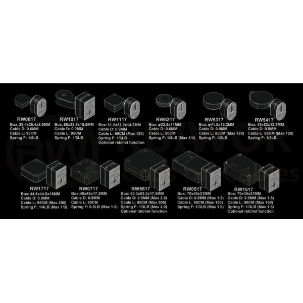 RW1517 Cuboid Multifunctional Retractable Cable With Magnetic Clasps Holder End For Mobile Phone Retail Security Display