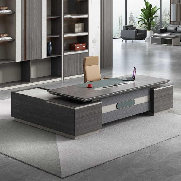 Mall Boss Office Furniture with Side Cabinets and L-Shaped Executive Manager CEO Desk