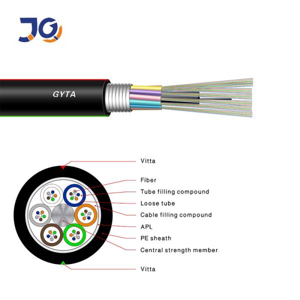 GYTA 2-144 Core Armoured Fiber Optic Cable for Aerial Duct Installation