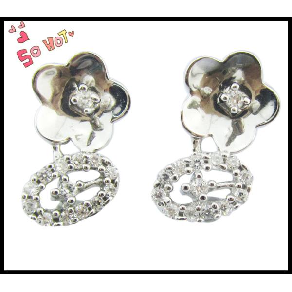 Сердечная серьга Stud 925 Серебряные серьги CZ Малый камень Cz 1,0-1,25 мм Идеально подходит для любого случая